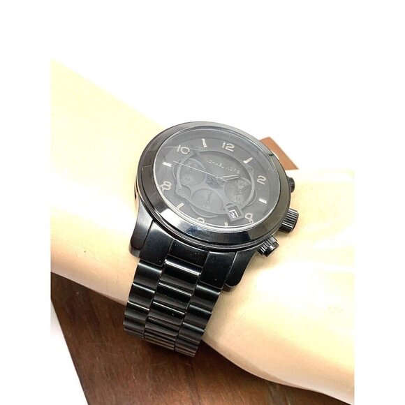 Michael Kors Men's Watch MK8157 Quartz Chronograph Black Dial Stainless Steel - Picture 5 of 13